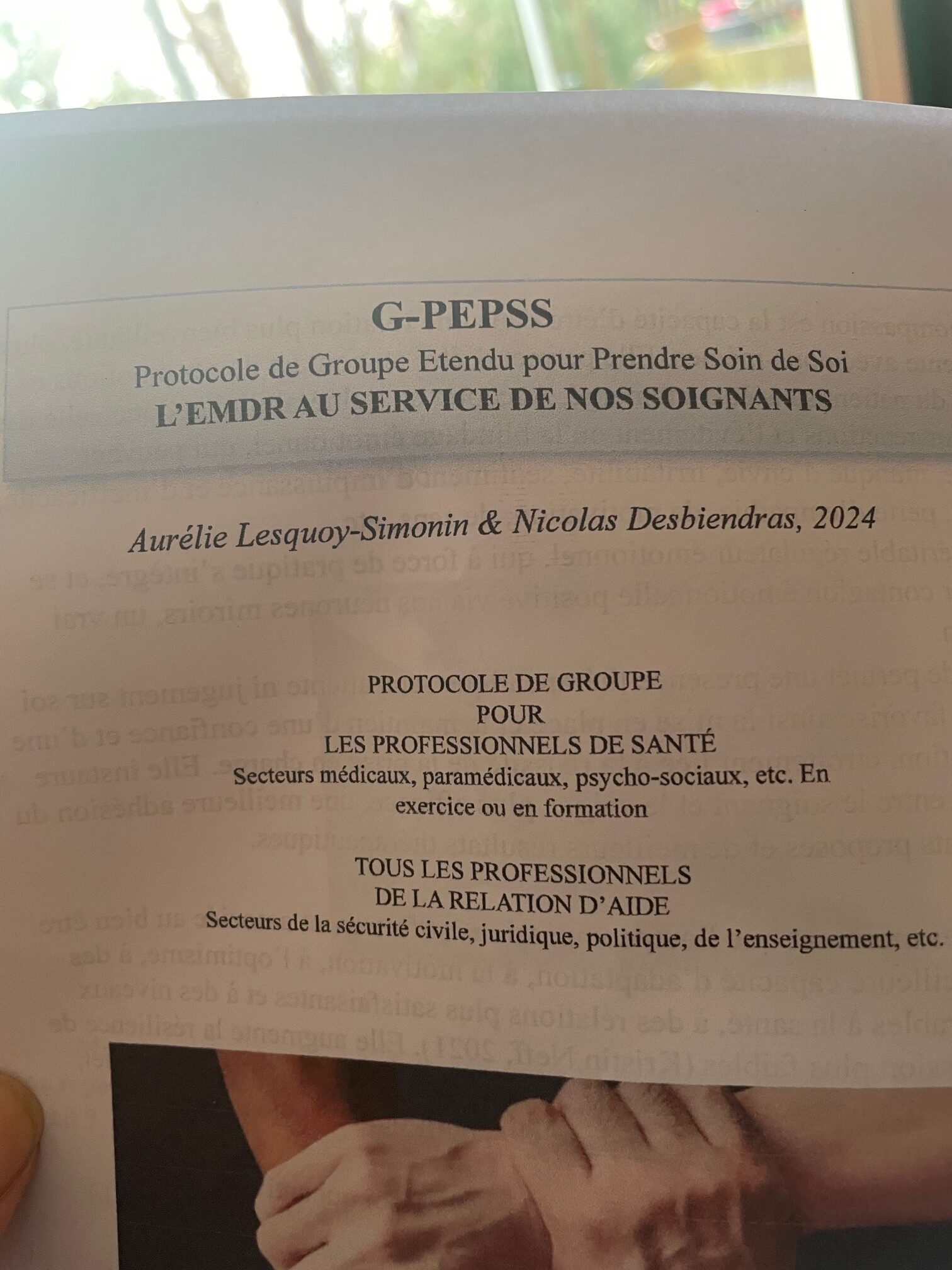 GPEPSS CAROLINE LOTOUX EMDR FRANCE